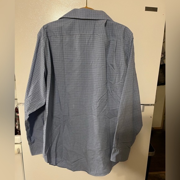 RALPH LAUREN Non Iron DRESS SHIRT Blue Plaid MENS SIZE 16 1/2 34/35 - Picture 4 of 5